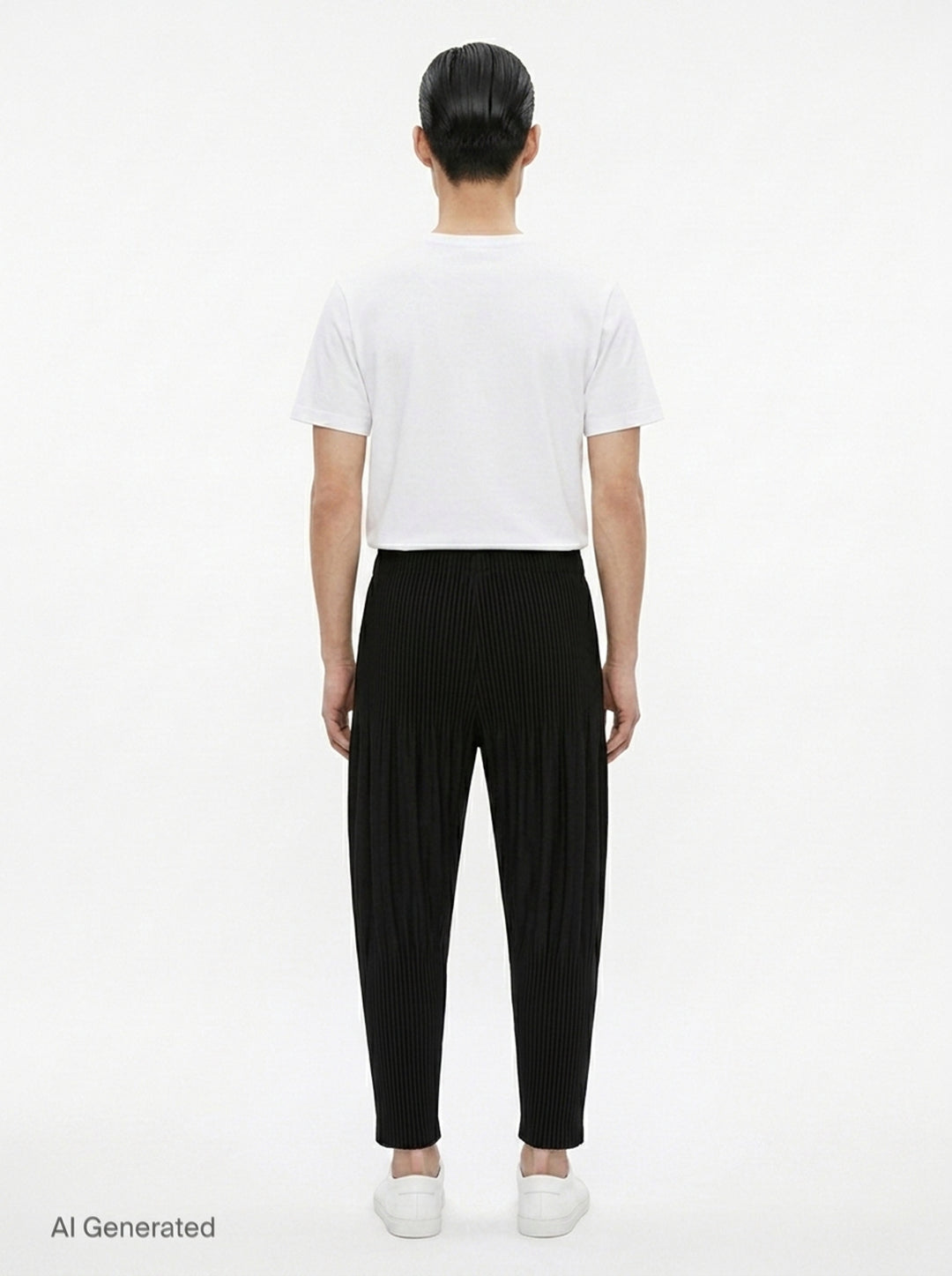 Long Wider Pleated Pants | Homme Plissé Issey Miyake | Club21 - back