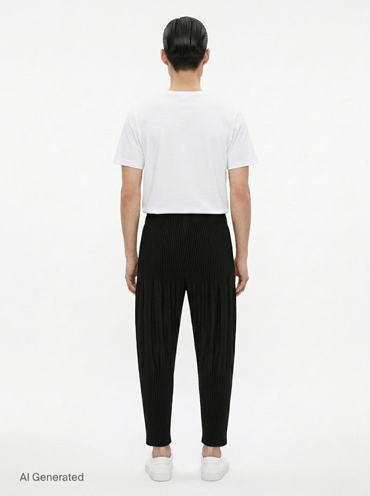 Long Wider Pleated Pants | Homme Plissé Issey Miyake | Club21 - back