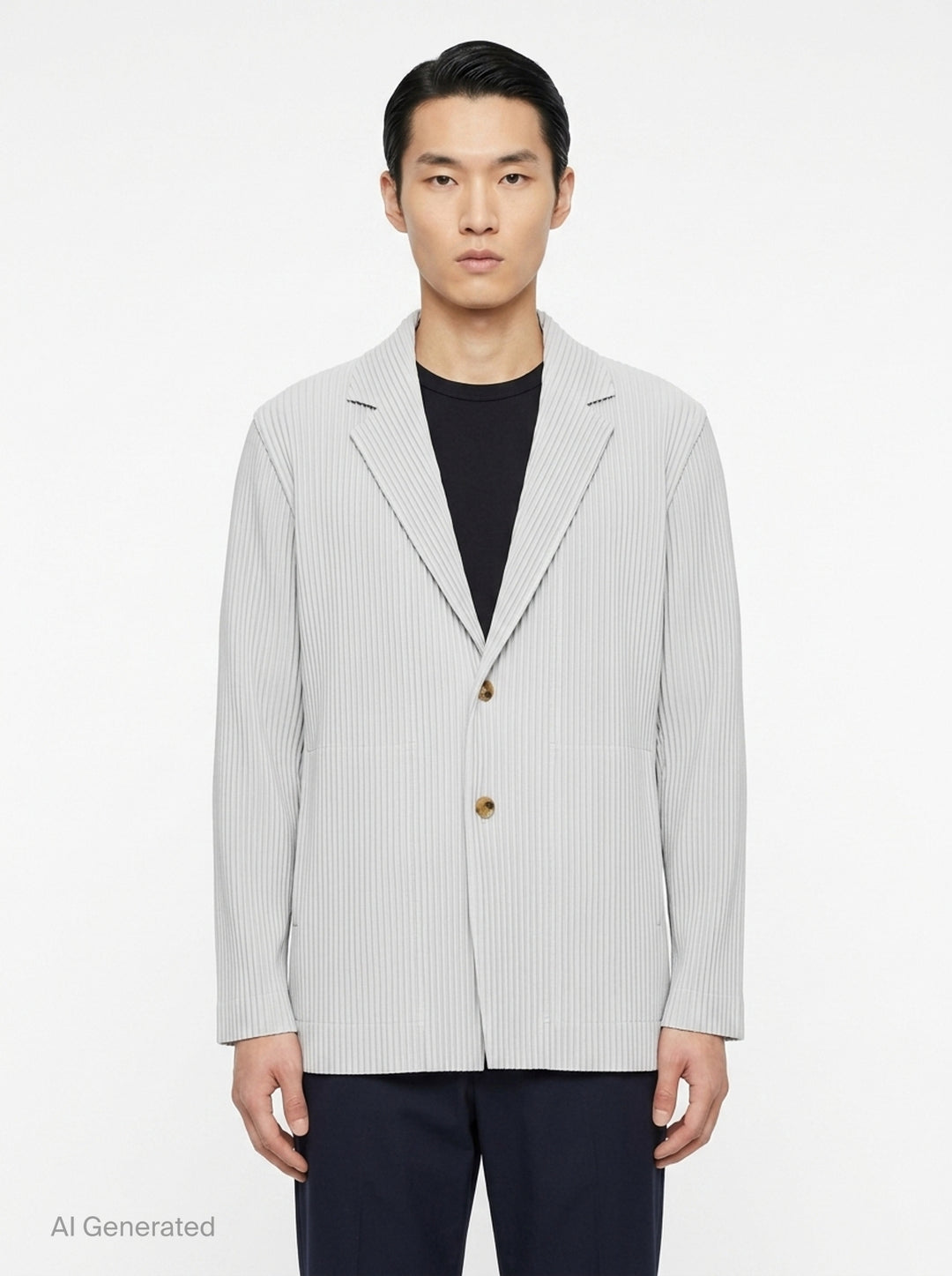 Pleated 2 Button Jacket | Homme Plissé Issey Miyake | Club21 - front