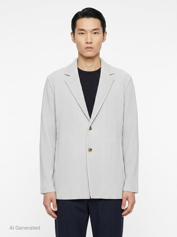 Pleated 2 Button Jacket | Homme Plissé Issey Miyake | Club21 - front