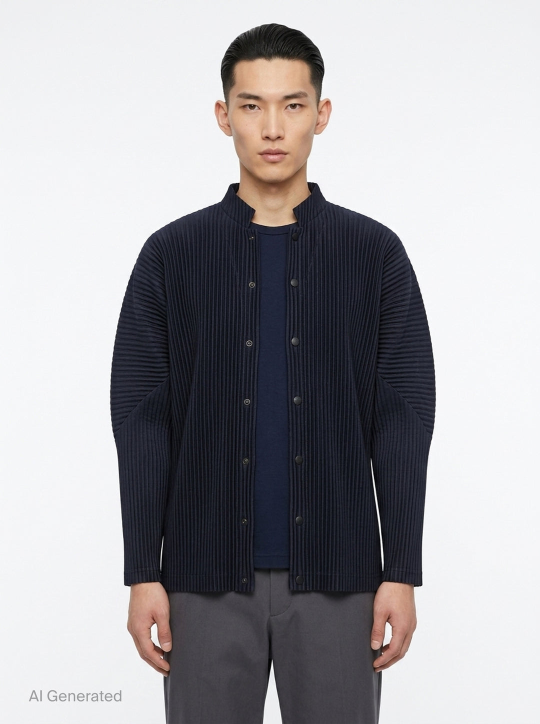 Pleated Button Cardigan | Homme Plissé Issey Miyake | Club21 - front