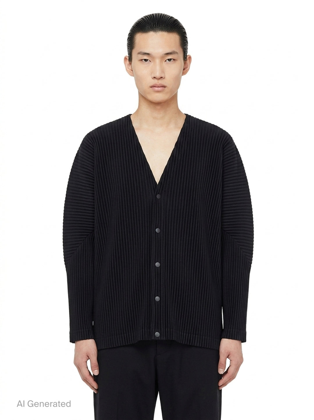 Pleated Button Cardigan | Homme Plissé Issey Miyake | Club21 - front