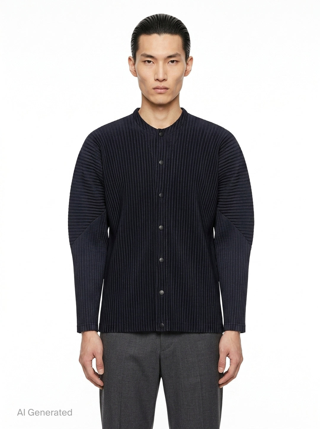 Pleated Button Cardigan | Homme Plissé Issey Miyake | Club21 - front