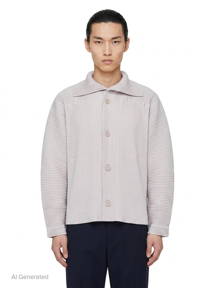 Pleated Linen-Like Blouson | Homme Plissé Issey Miyake | Club21 - front