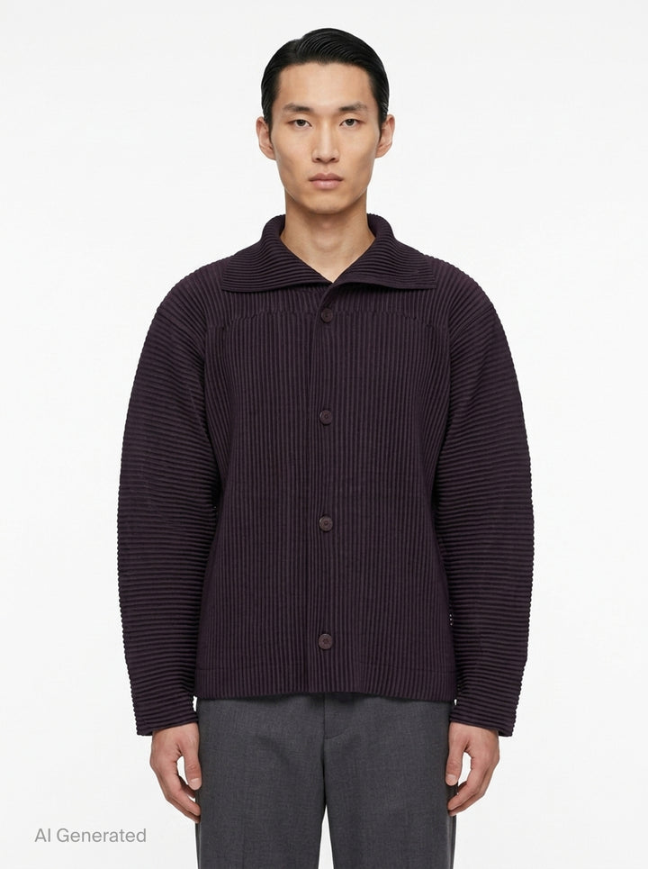 Pleated Linen-Like Blouson | Homme Plissé Issey Miyake | Club21 - front