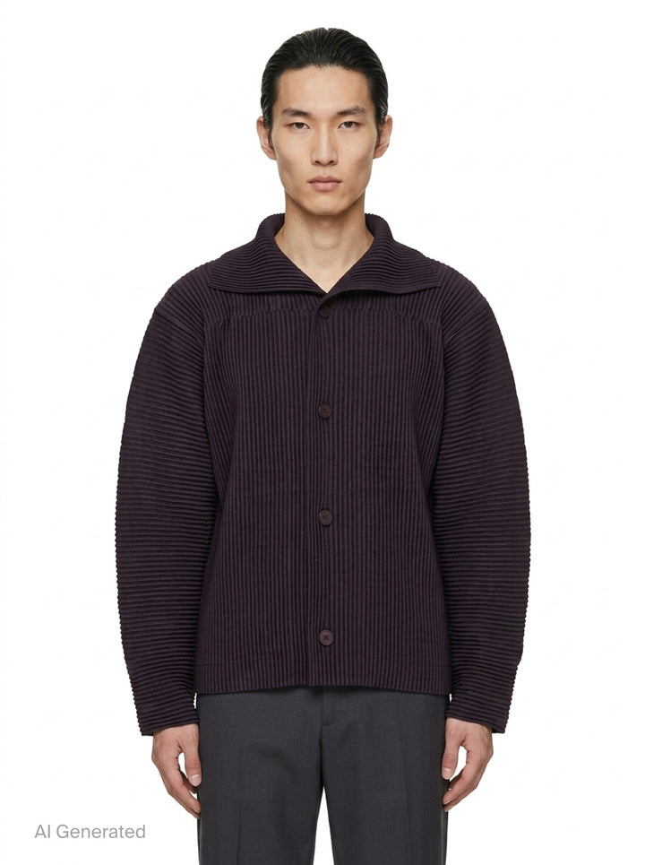 Pleated Linen-Like Blouson | Homme Plissé Issey Miyake | Club21 - front