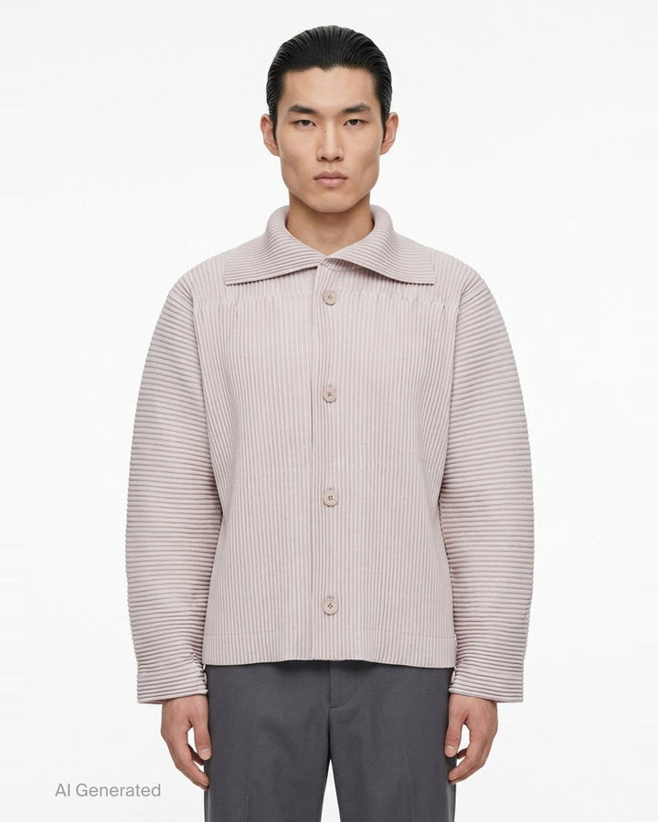 Pleated Linen-Like Blouson | Homme Plissé Issey Miyake | Club21 - front