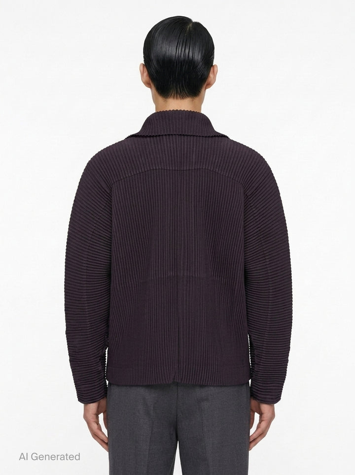 Pleated Linen-Like Blouson | Homme Plissé Issey Miyake | Club21 - back