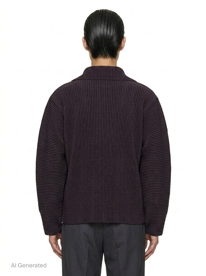 Pleated Linen-Like Blouson | Homme Plissé Issey Miyake | Club21 - back