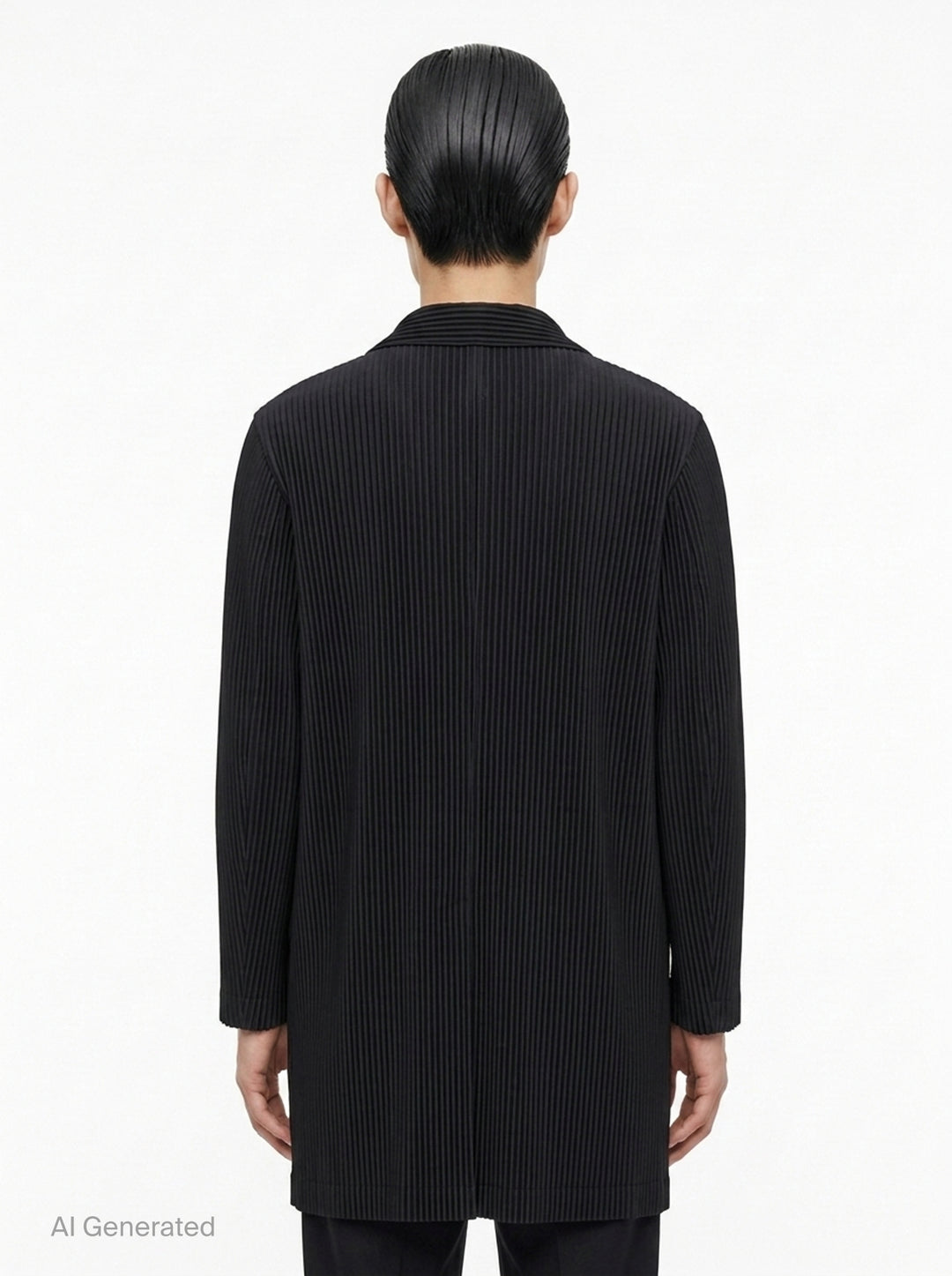 Pleated Long Coat | Homme Plissé Issey Miyake | Club21 - back