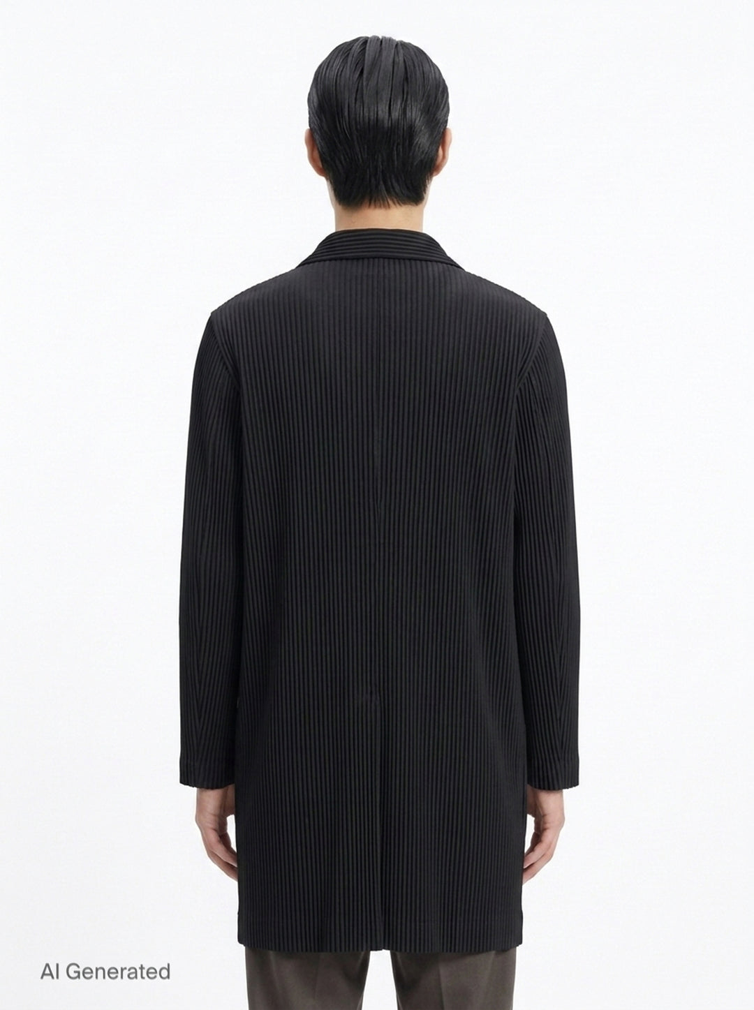 Pleated Long Coat | Homme Plissé Issey Miyake | Club21 - back