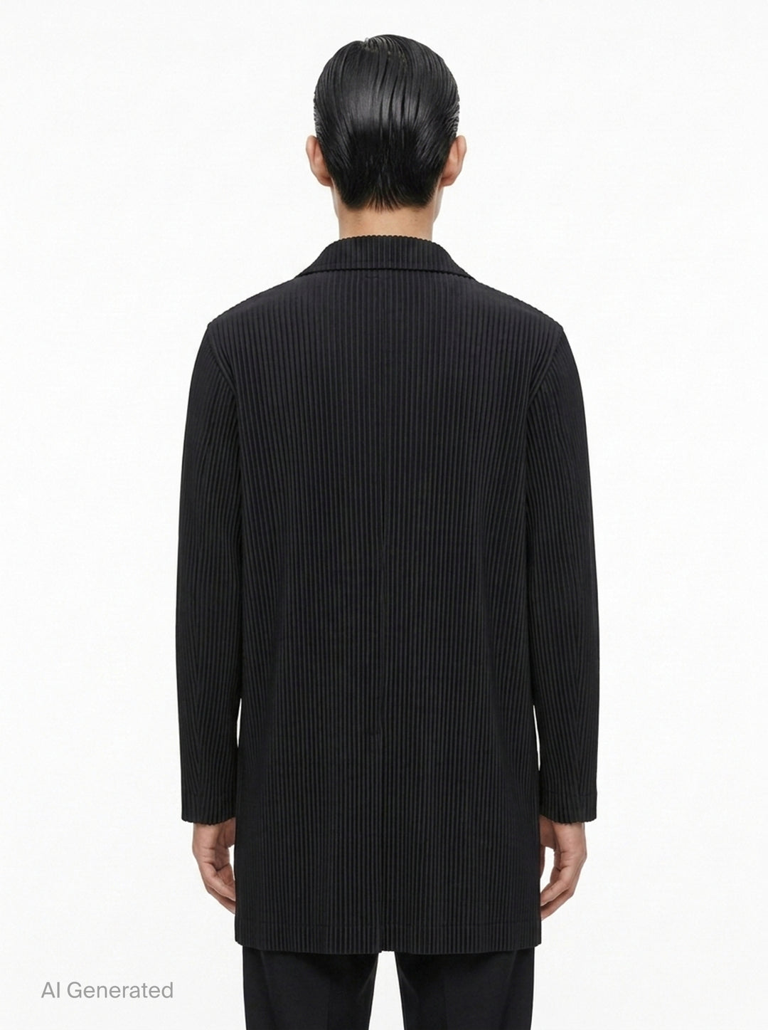 Pleated Long Coat | Homme Plissé Issey Miyake | Club21 - back
