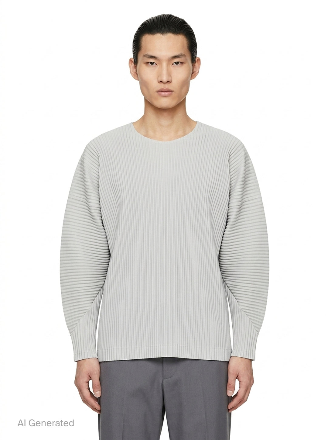 Pleated Long Sleeve Top | Homme Plissé Issey Miyake | Club21 - front