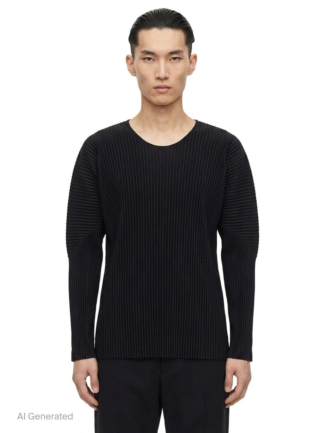 Pleated Long Sleeve Top | Homme Plissé Issey Miyake | Club21 - front