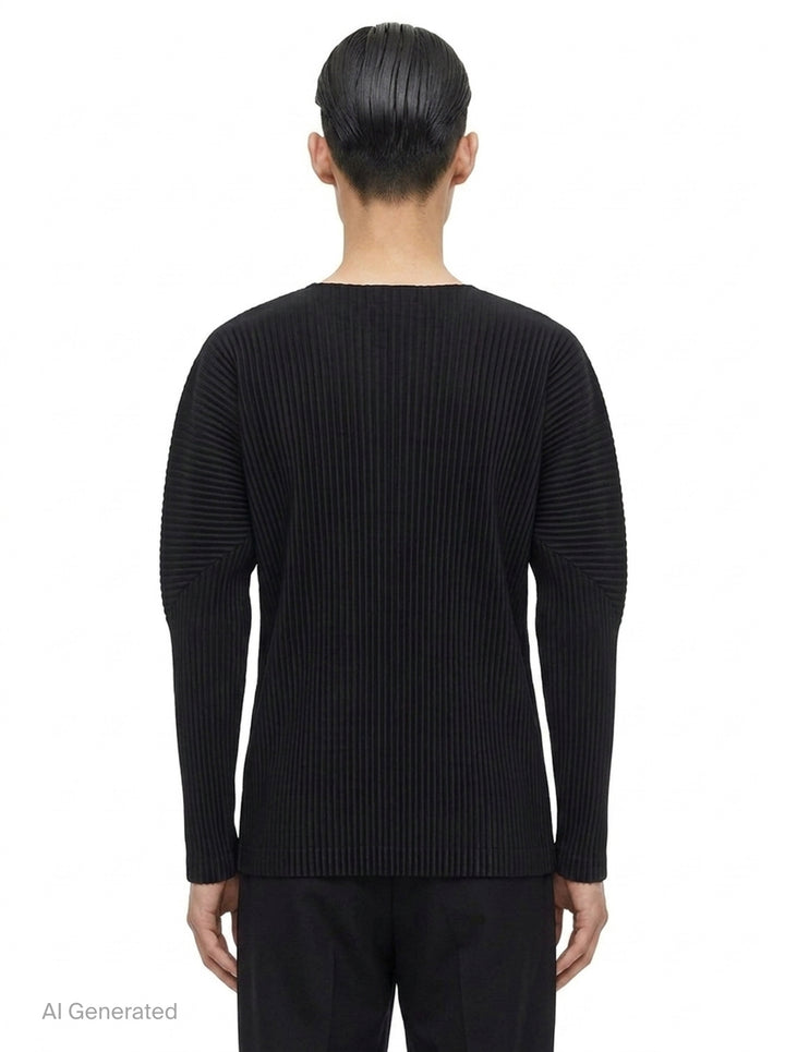 Pleated Long Sleeve Top | Homme Plissé Issey Miyake | Club21 - back