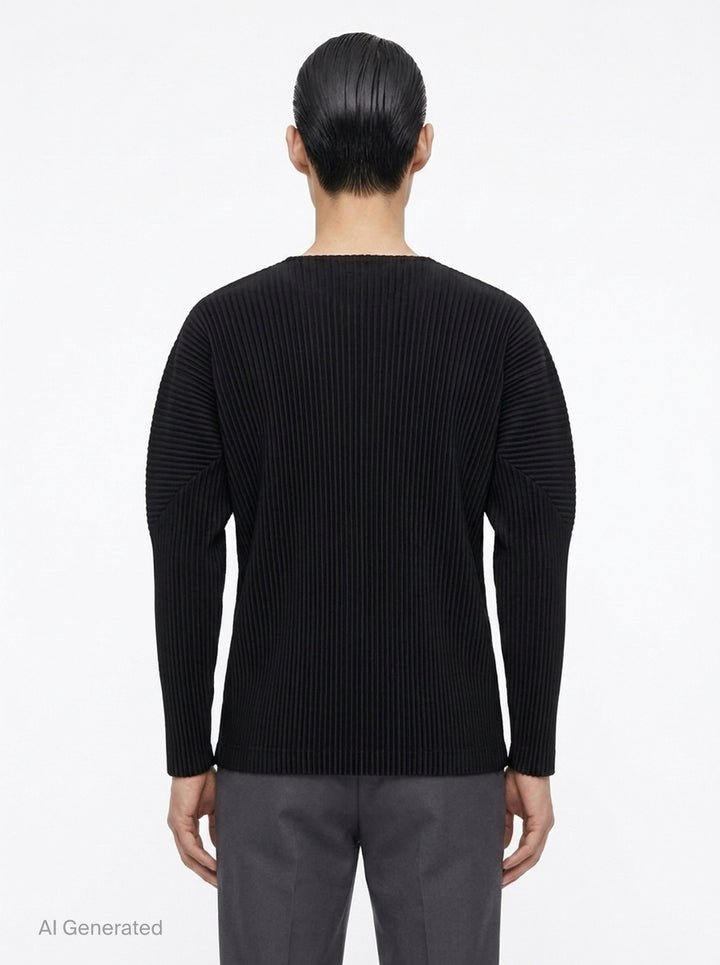 Pleated Long Sleeve Top | Homme Plissé Issey Miyake | Club21 - back