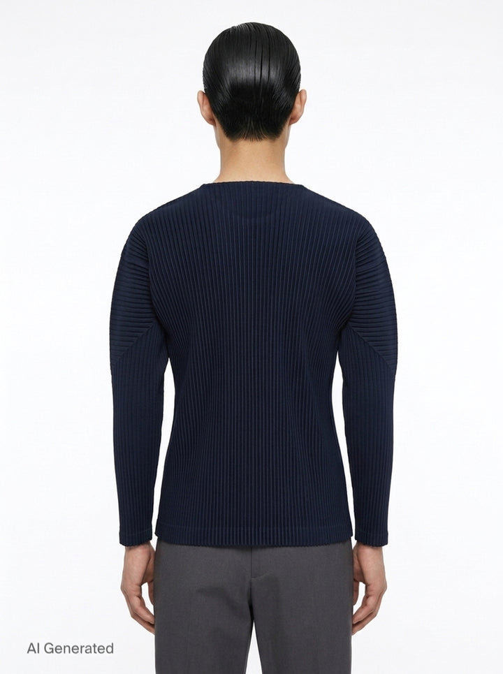 Pleated Long Sleeve Top | Homme Plissé Issey Miyake | Club21 - back