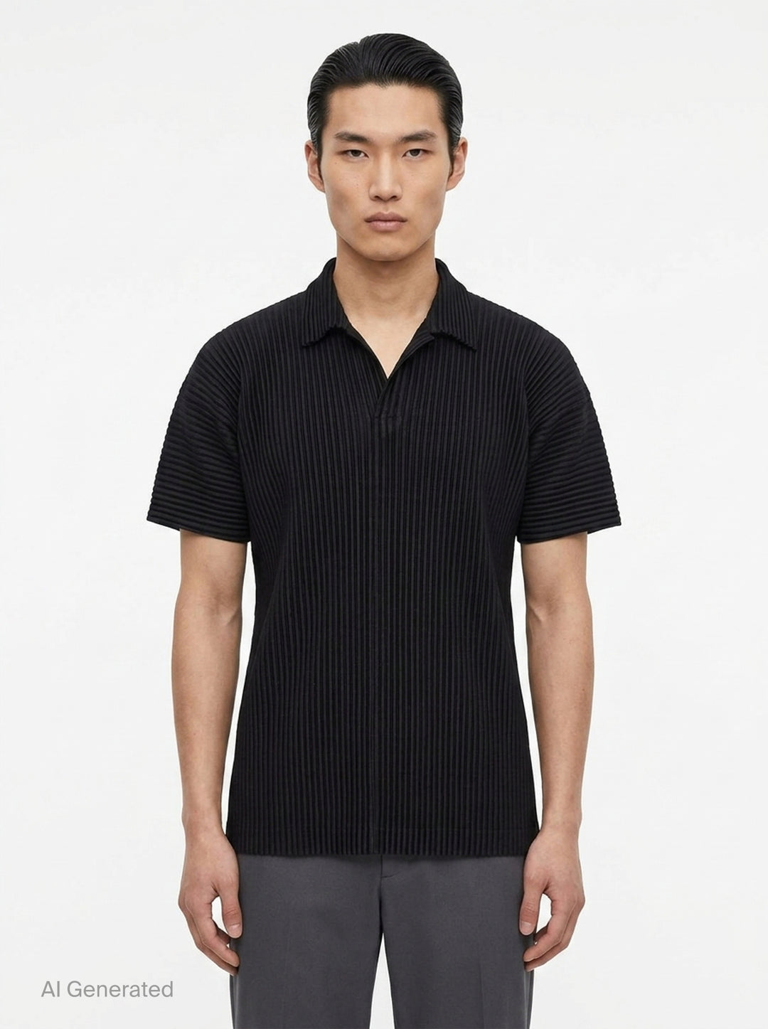 Pleated Polo Shirt | Homme Plissé Issey Miyake | Club21 - front
