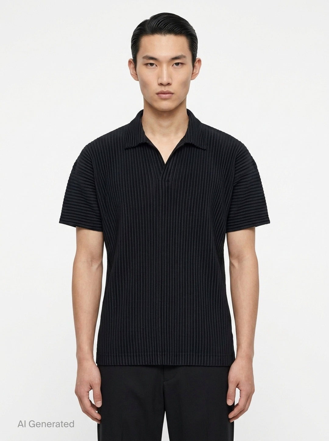 Pleated Polo Shirt | Homme Plissé Issey Miyake | Club21 - front