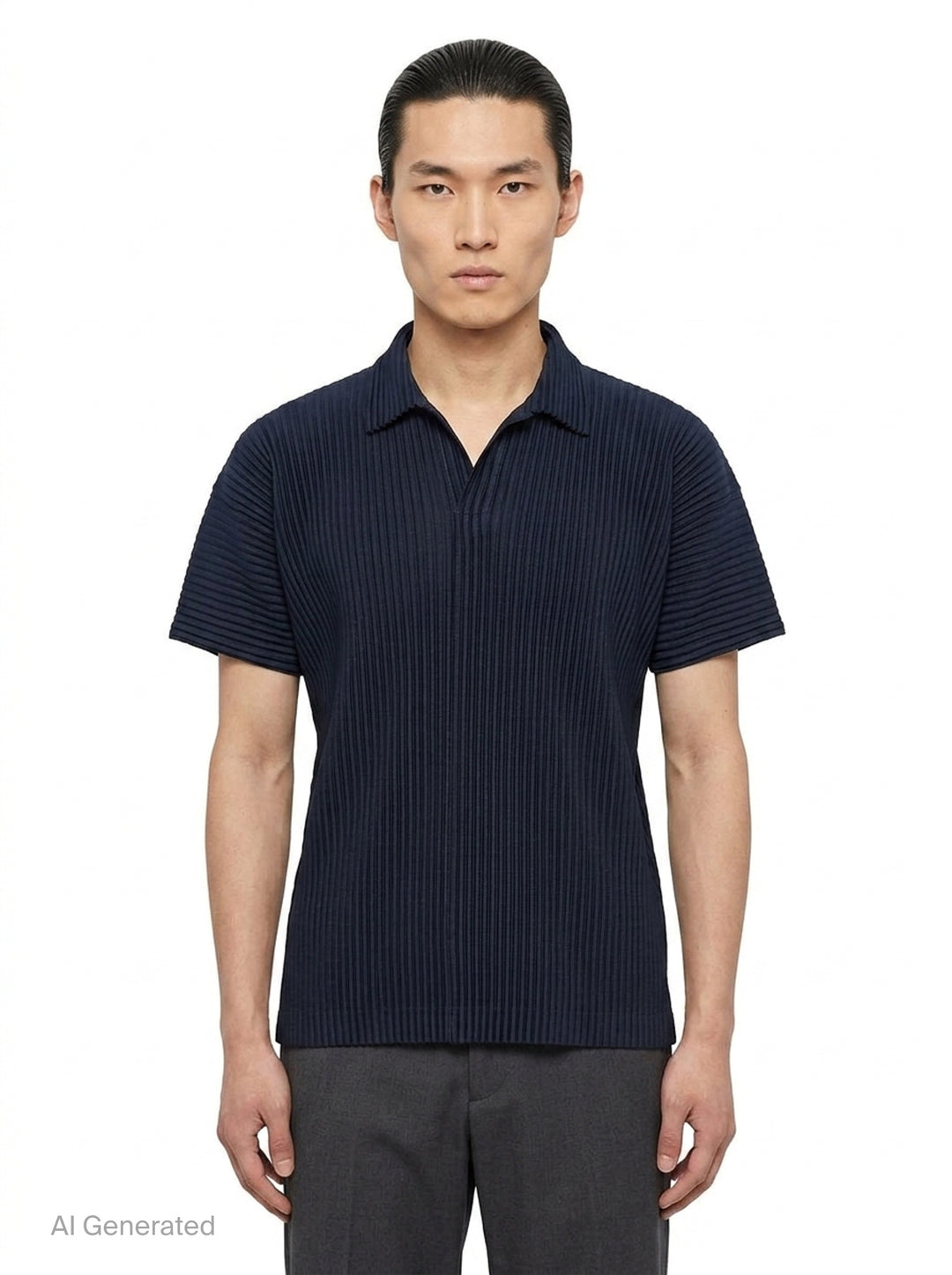 Pleated Polo Shirt | Homme Plissé Issey Miyake | Club21 - front