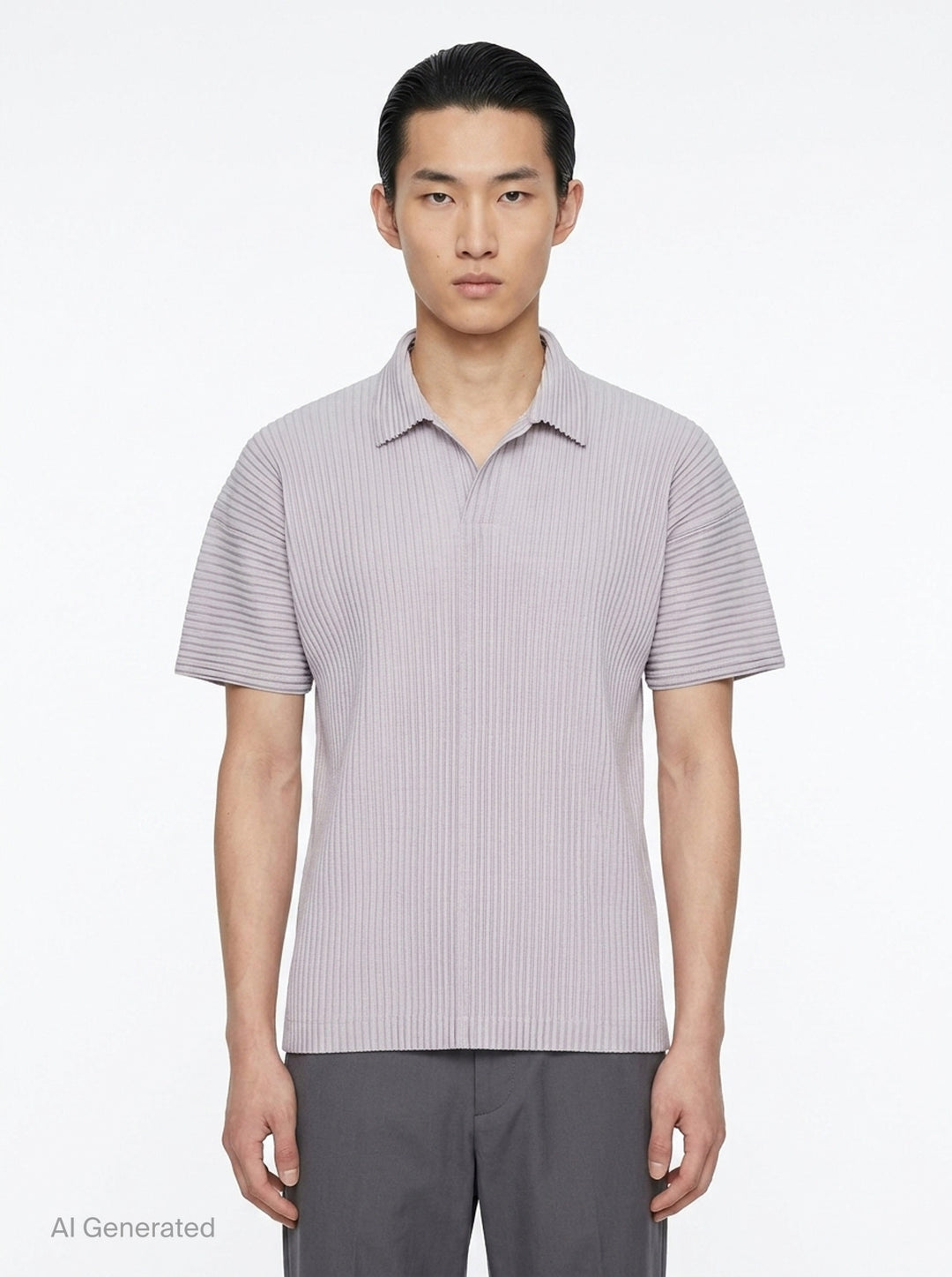 Pleated Polo Shirt | Homme Plissé Issey Miyake | Club21 - front