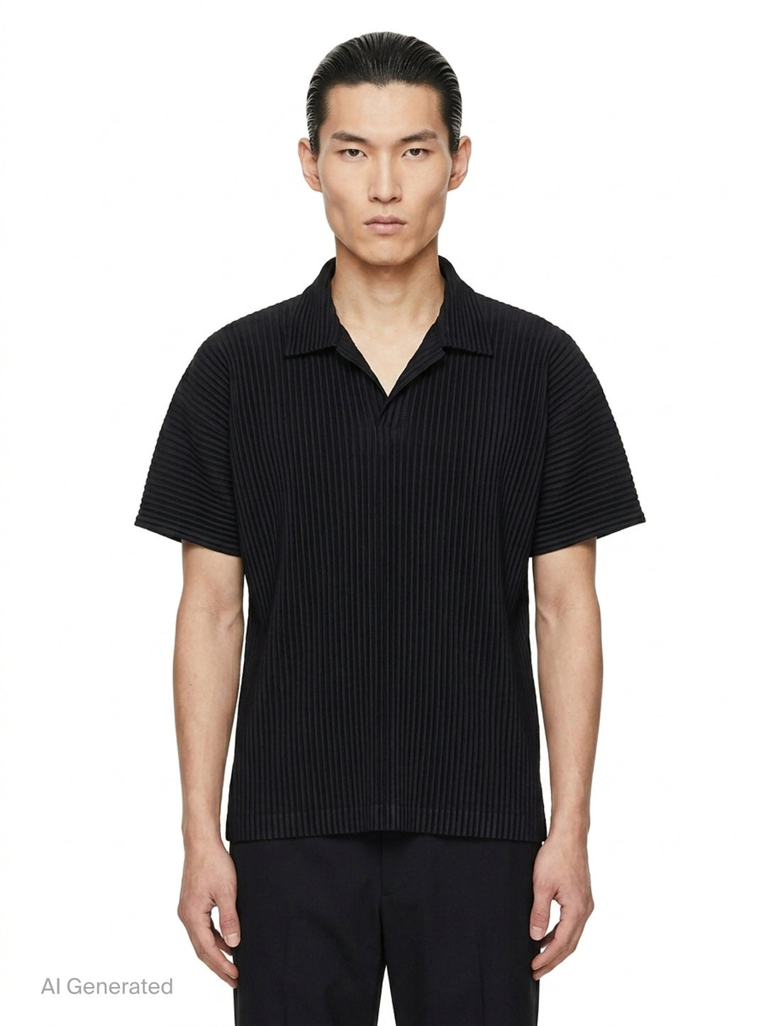 Pleated Polo Shirt | Homme Plissé Issey Miyake | Club21 - front