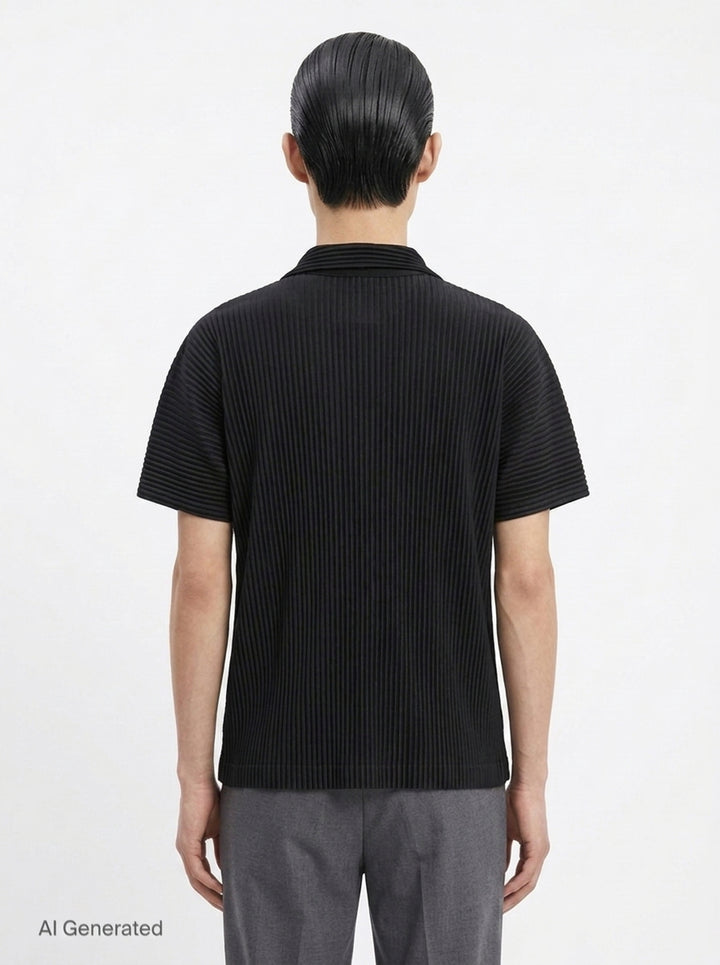 Pleated Polo Shirt | Homme Plissé Issey Miyake | Club21 - back