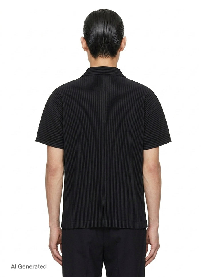 Pleated Polo Shirt | Homme Plissé Issey Miyake | Club21 - back