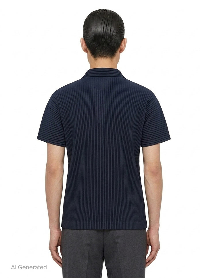 Pleated Polo Shirt | Homme Plissé Issey Miyake | Club21 - back