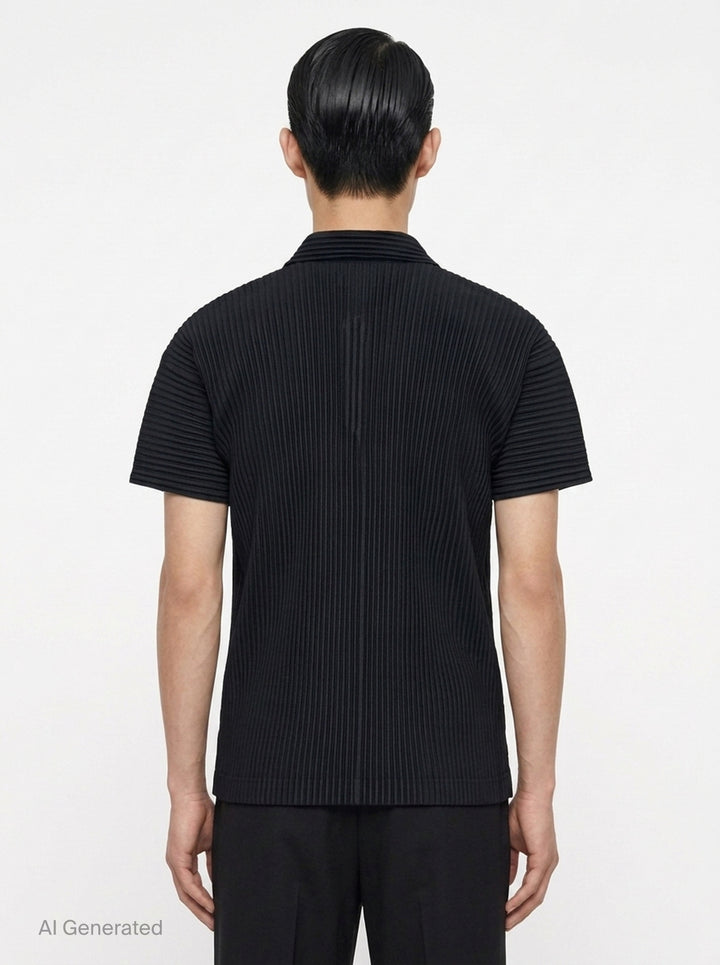 Pleated Polo Shirt | Homme Plissé Issey Miyake | Club21 - back