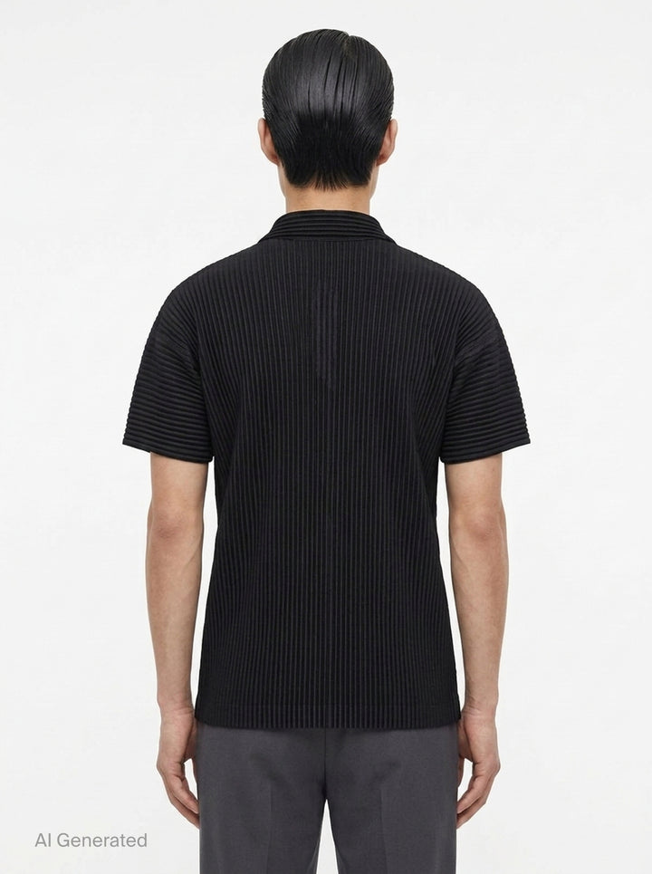 Pleated Polo Shirt | Homme Plissé Issey Miyake | Club21 - back