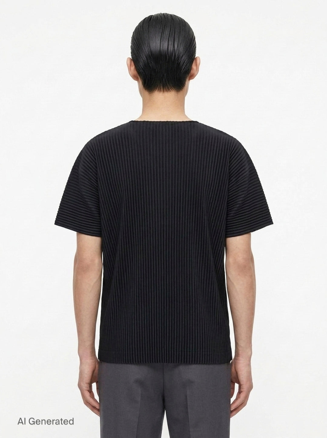 Pleated Round Neck T-Shirt | Homme Plissé Issey Miyake | Club21 - back