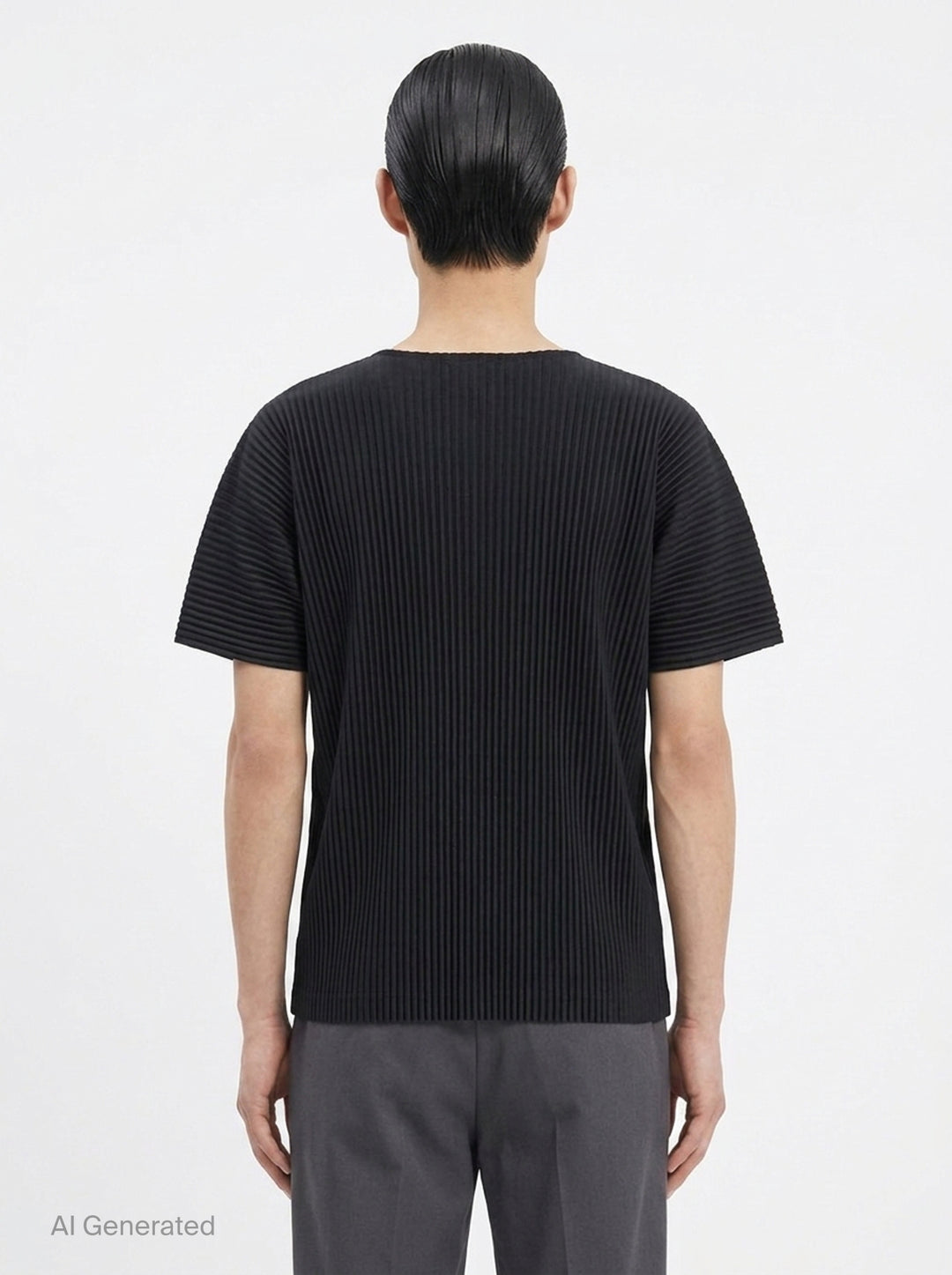 Pleated Round Neck T-Shirt | Homme Plissé Issey Miyake | Club21 - back