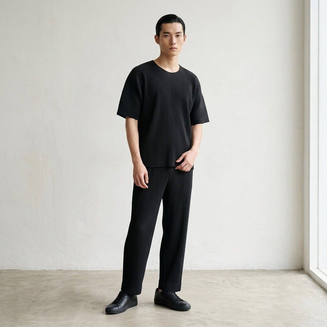 Pleated Round Neck T-Shirt | Homme Plissé Issey Miyake | Club21 - lifestyle
