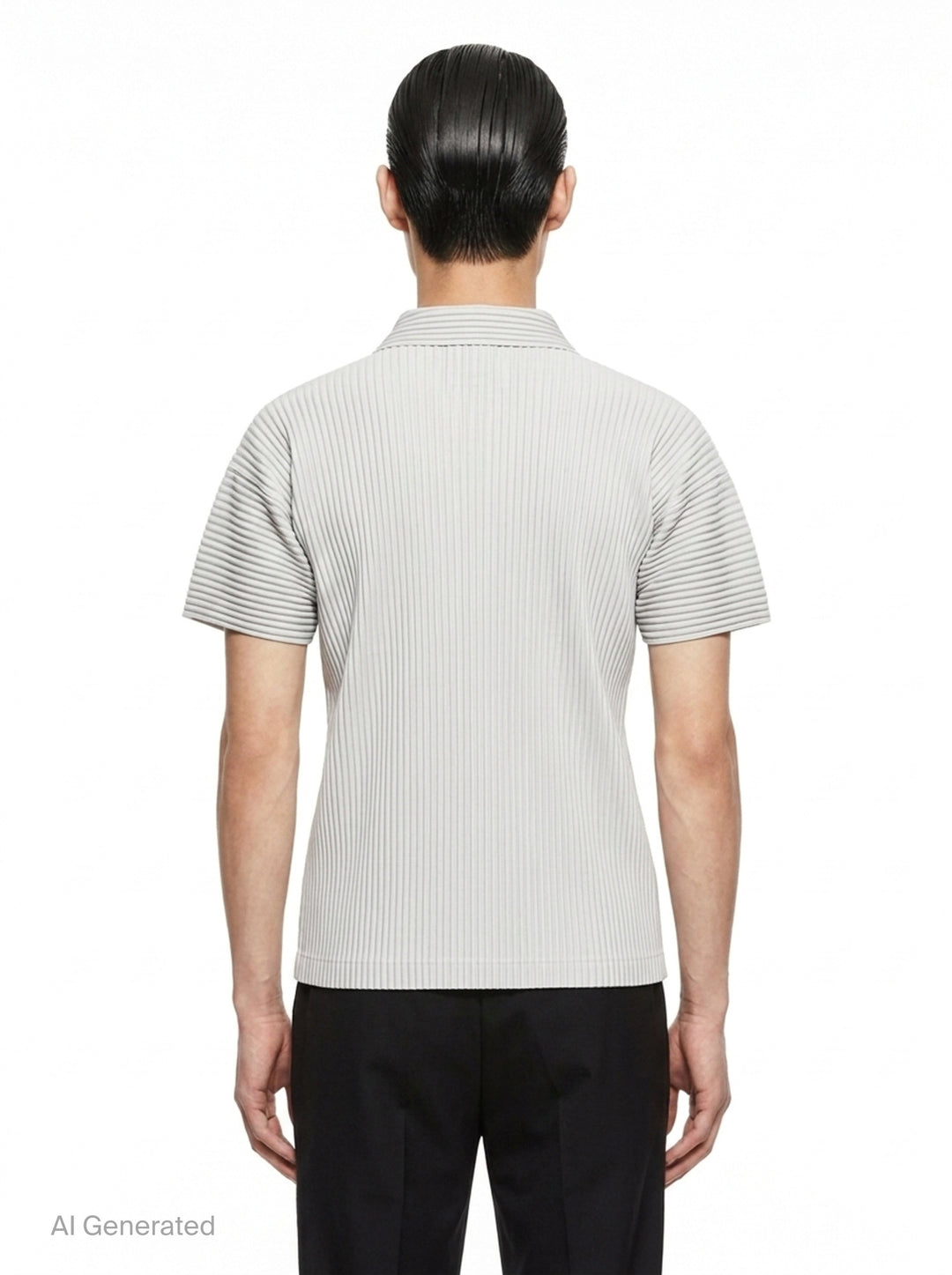 Pleated Short Sleeve Polo | Homme Plissé Issey Miyake | Club21 - back