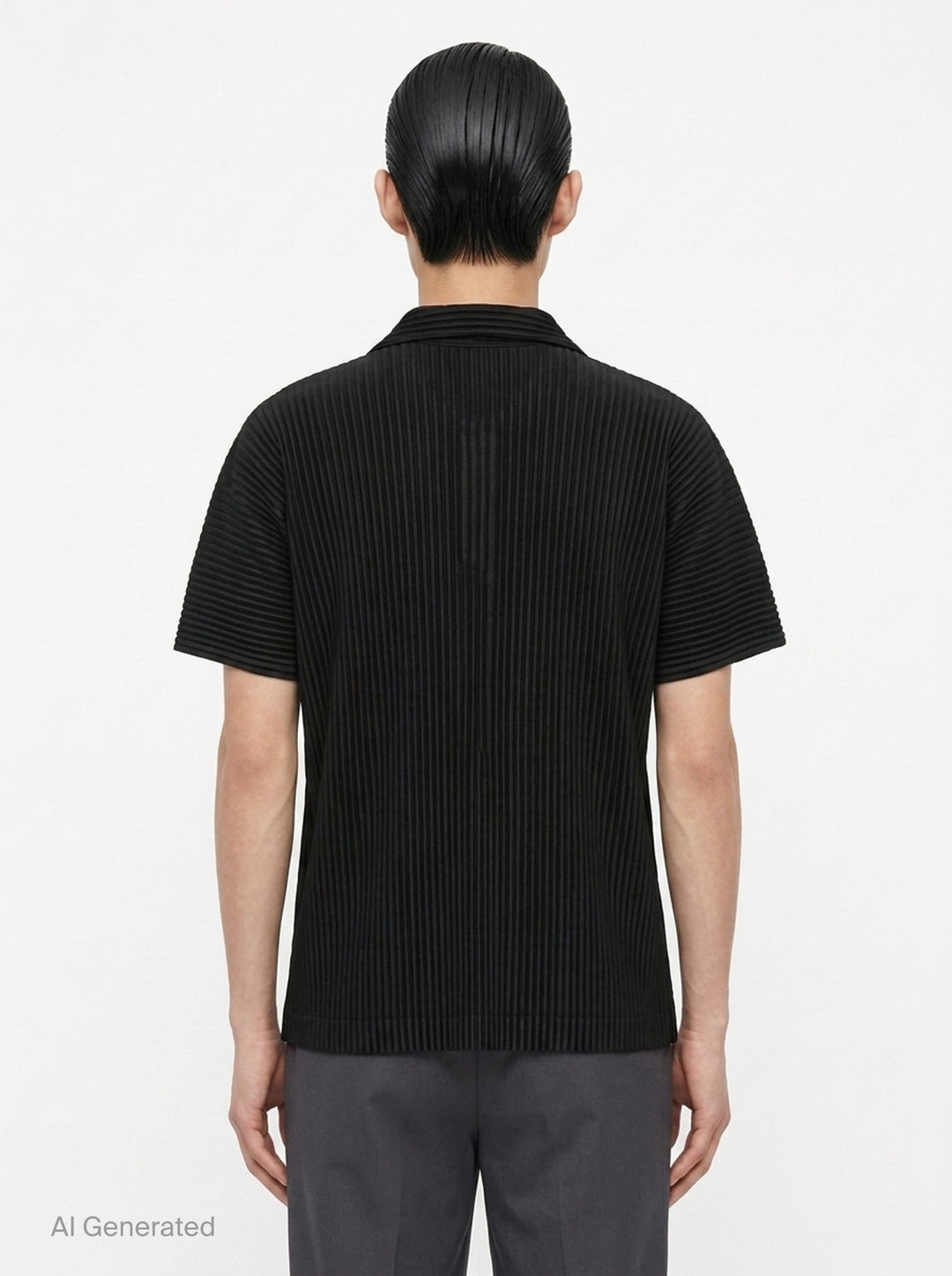 Pleated Short Sleeve Polo | Homme Plissé Issey Miyake | Club21 - back
