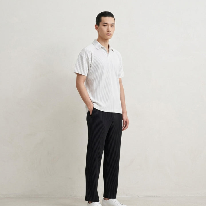 Pleated Short Sleeve Polo | Homme Plissé Issey Miyake | Club21 - lifestyle