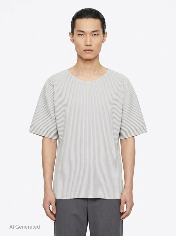 Pleated Short Sleeve T-Shirt | Homme Plissé Issey Miyake | Club21 - front