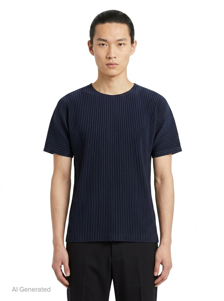 Pleated Short Sleeve T-Shirt | Homme Plissé Issey Miyake | Club21 - front
