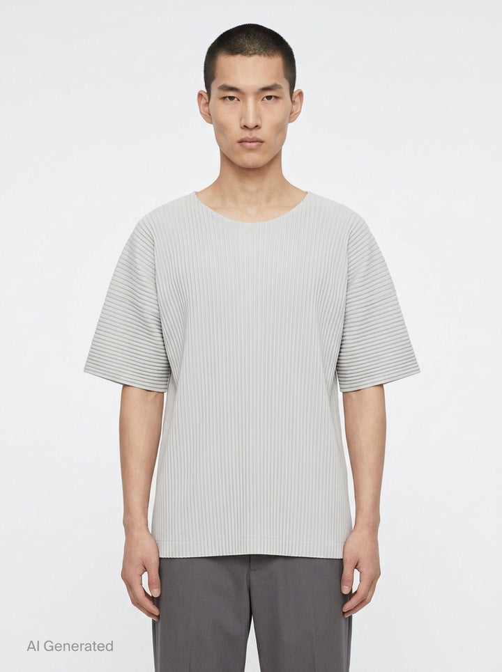 Pleated Short Sleeve T-Shirt | Homme Plissé Issey Miyake | Club21 - front