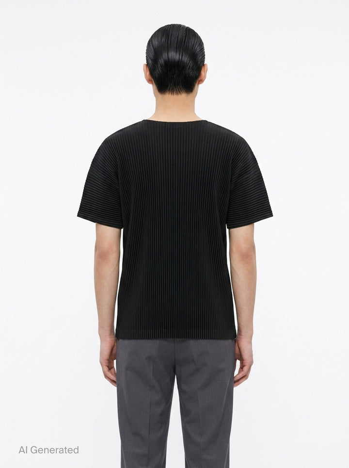 Pleated Short Sleeve Top | Homme Plissé Issey Miyake | Club21 - back