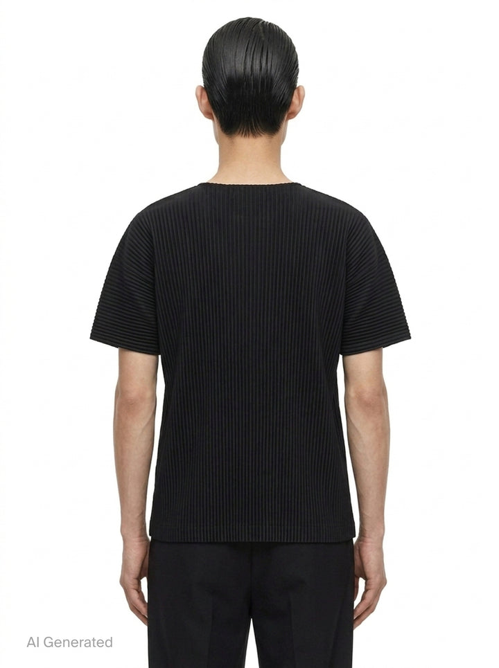 Pleated Short Sleeve Top | Homme Plissé Issey Miyake | Club21 - back