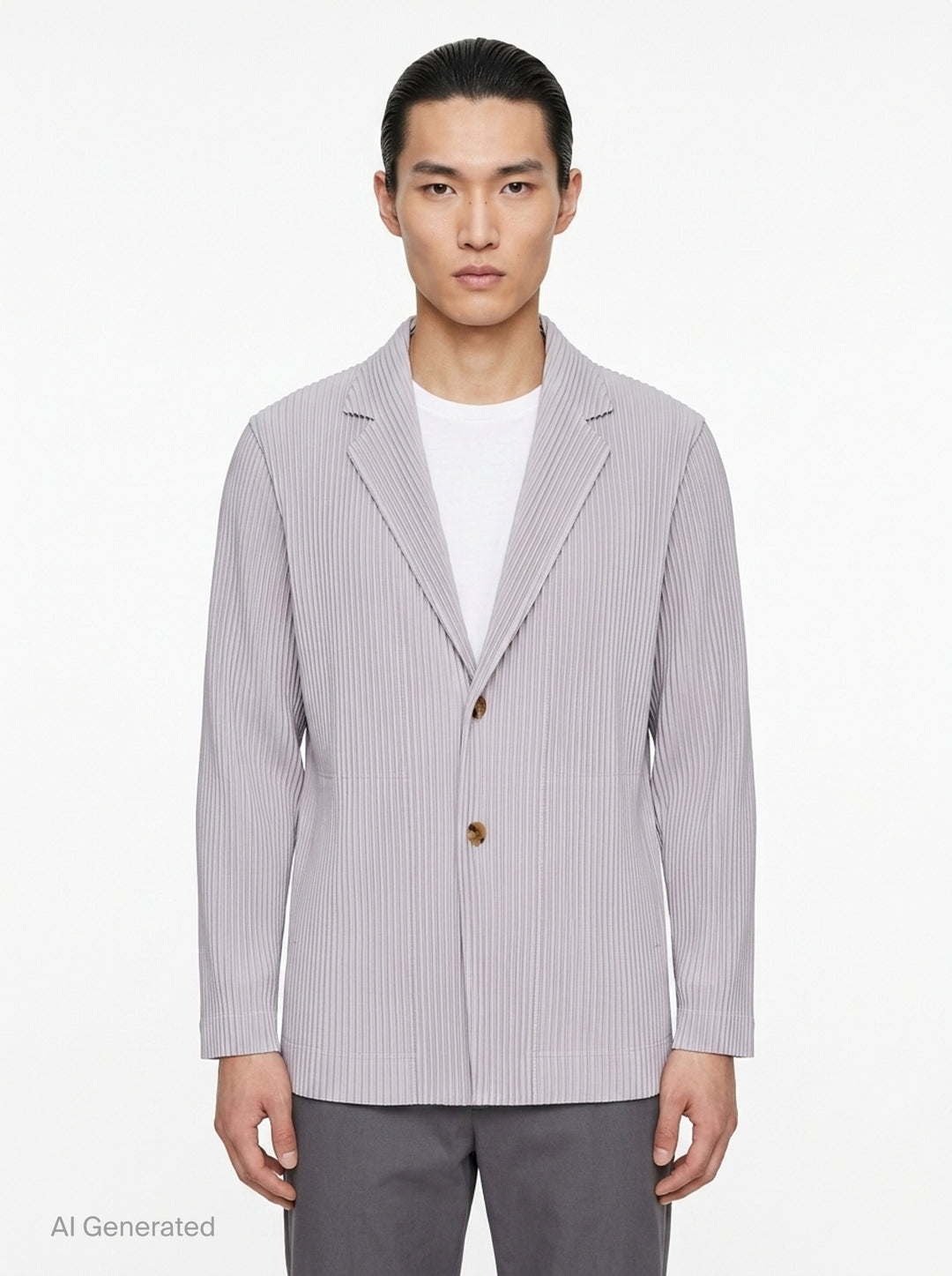 Pleated Single-Button Blazer | Homme Plissé Issey Miyake | Club21 - front