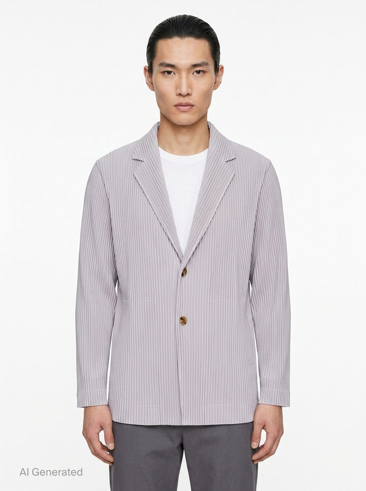 Pleated Single-Button Blazer | Homme Plissé Issey Miyake | Club21 - front