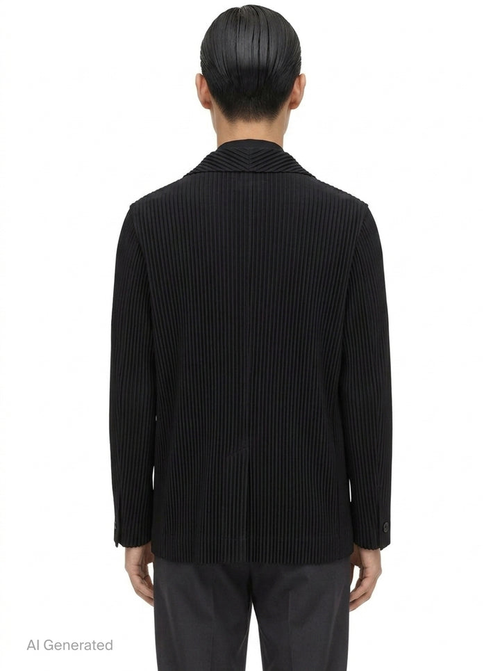 Pleated Single-Button Blazer | Homme Plissé Issey Miyake | Club21 - back