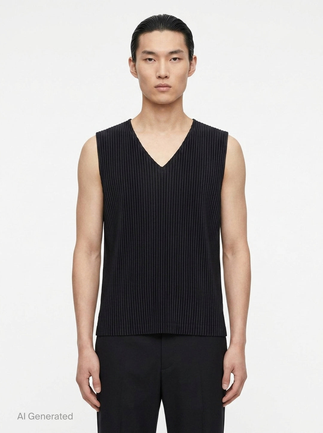 Pleated V-Neck Vest | Homme Plissé Issey Miyake | Club21 - front