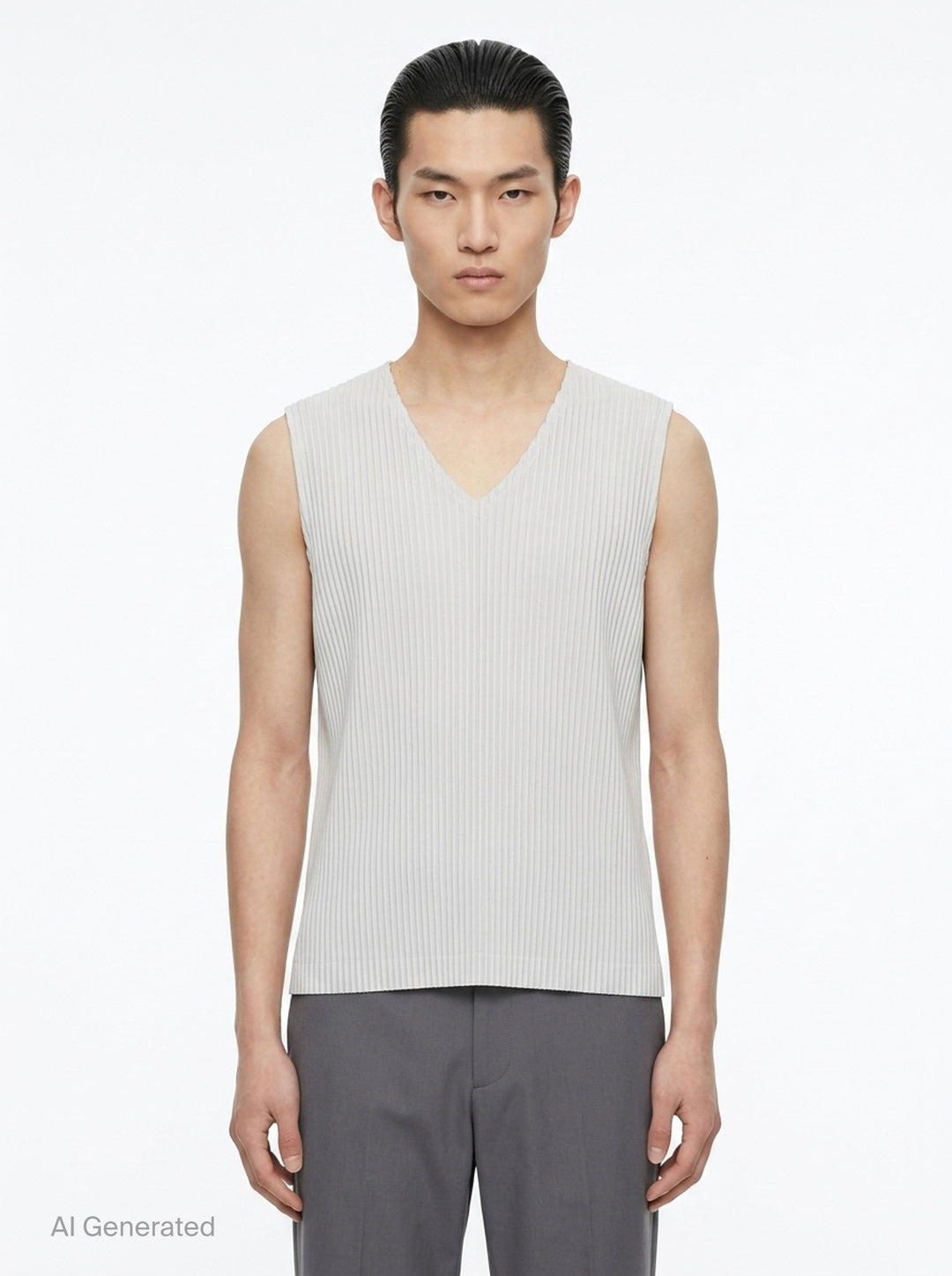 Pleated V-Neck Vest | Homme Plissé Issey Miyake | Club21 - front