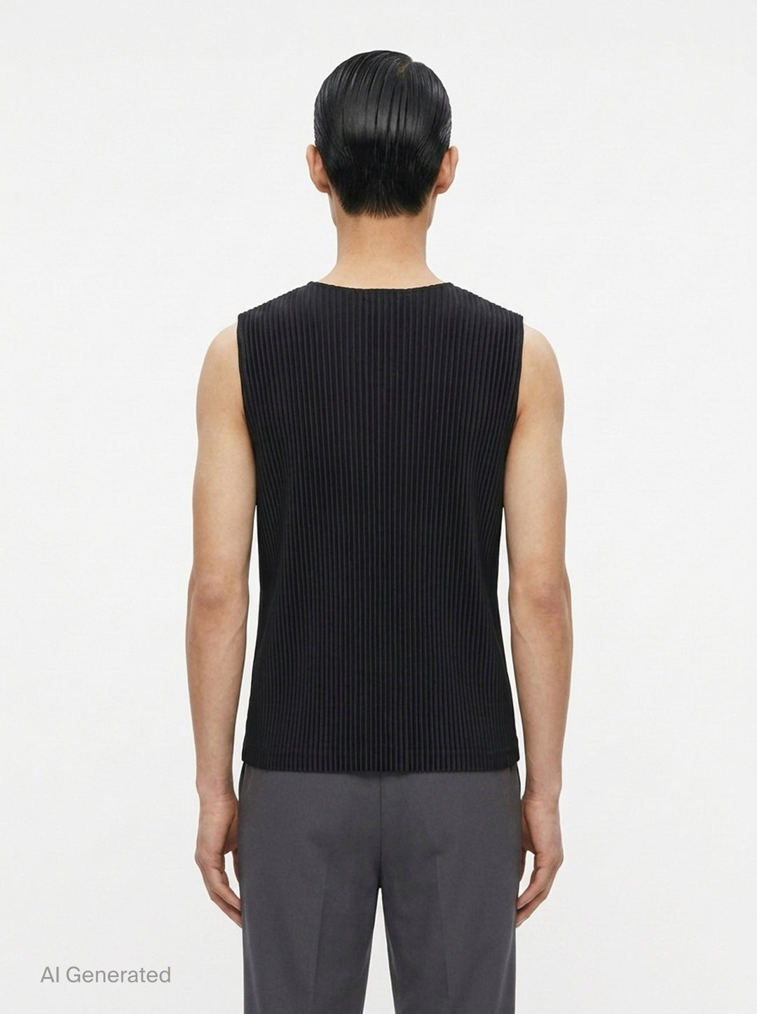 Pleated V-Neck Vest | Homme Plissé Issey Miyake | Club21 - back