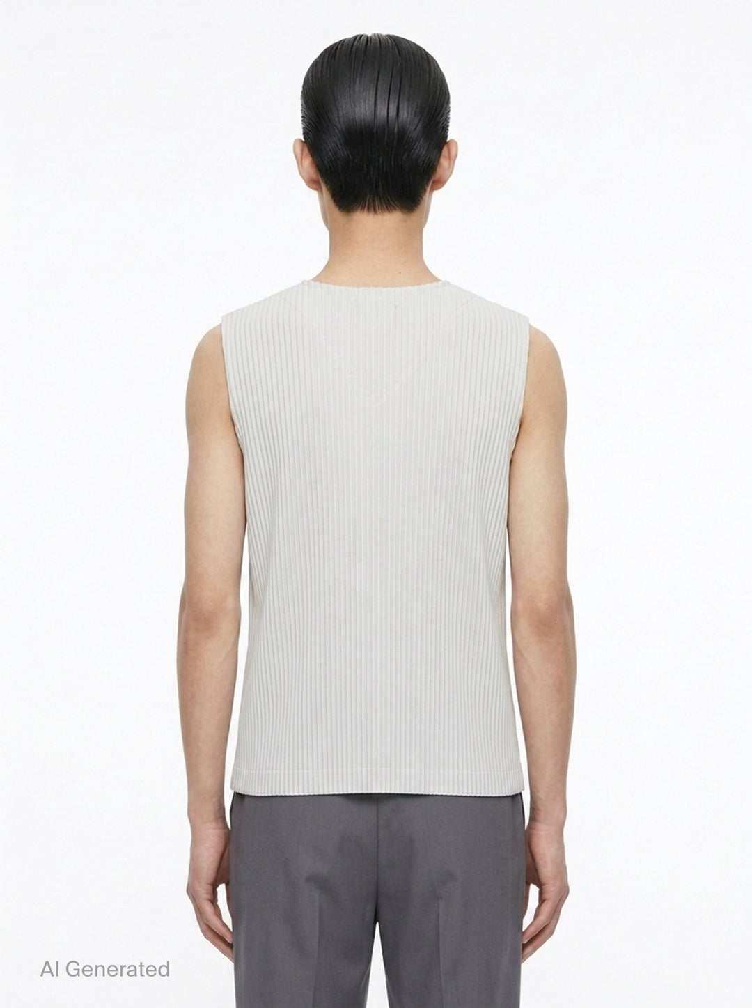 Pleated V-Neck Vest | Homme Plissé Issey Miyake | Club21 - back