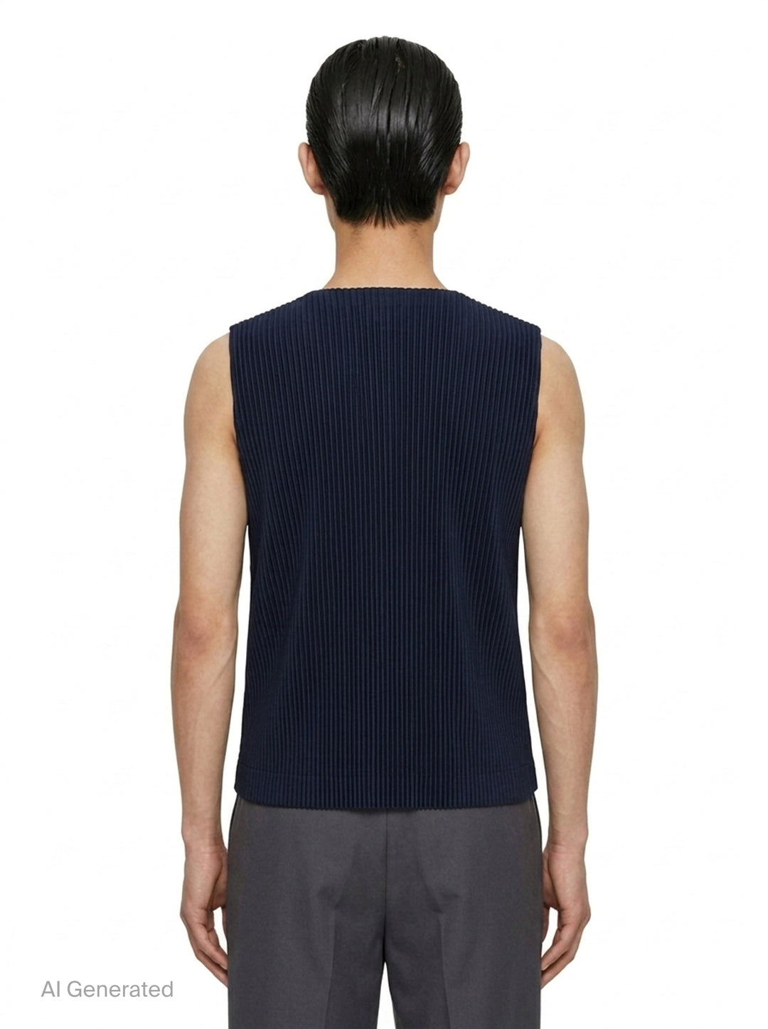 Ribbed Knit Button Vest | Homme Plissé Issey Miyake | Club21 - back